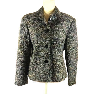 Sag Harbor Women's Jacket Size 12 Petite Vintage Fuzzy Career Business